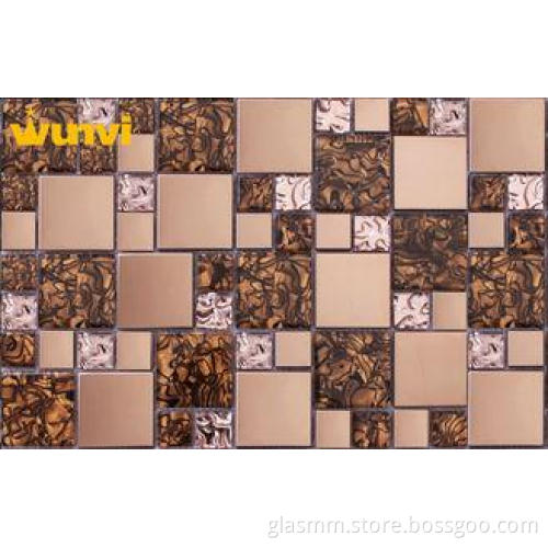 OEM Glossy Glass Mosaic Decorative Tiles For Kitchen Backsp
